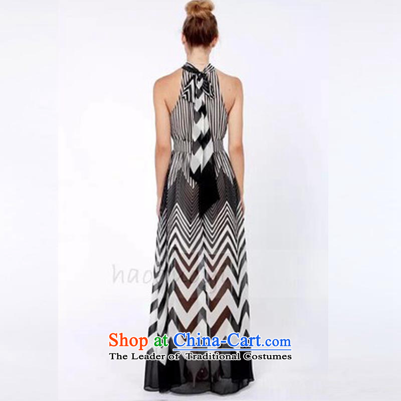The foreign trade of Europe and the new summer female streaks creases long hang also chiffon dresses dress 7010 XL, Niue, cream your shopping on the Internet has been pressed.