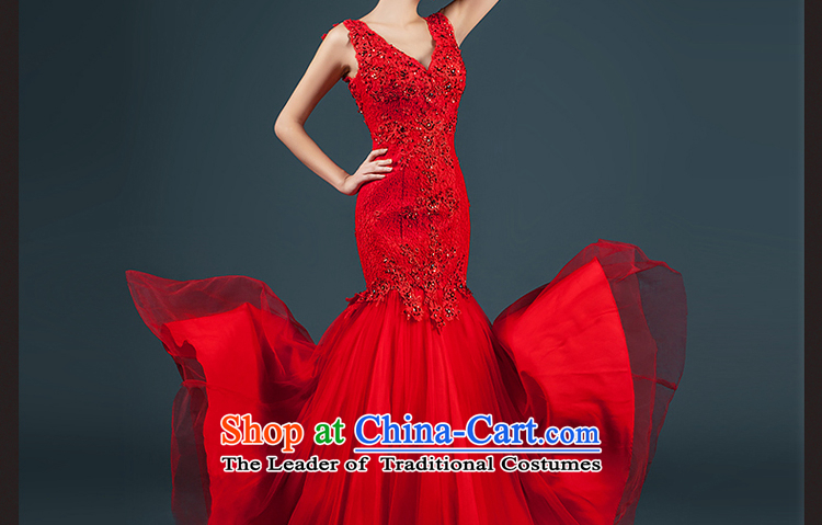 Hillo XILUOSHA) Lisa (dress 2014 New Service bridal dresses bows of Sau San crowsfoot shoulders stylish wedding dress red L picture, prices, brand platters! The elections are supplied in the national character of distribution, so action, buy now enjoy more preferential! As soon as possible.