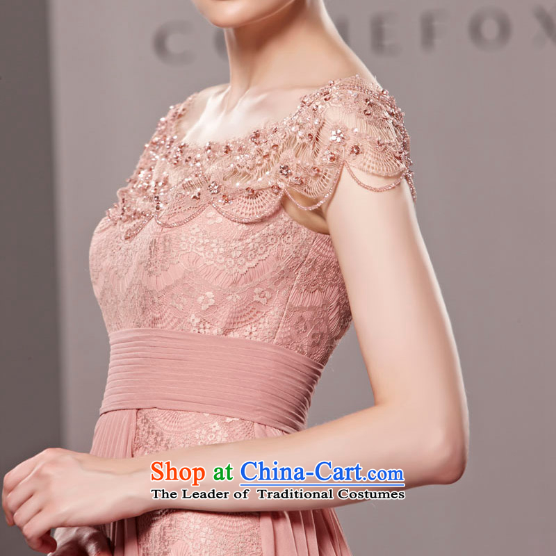 Creative Fox evening dresses and sexy word shoulder pink bride wedding dress evening drink service     elegant long lace auspices dress skirt 81315 picture color L, creative Fox (coniefox) , , , shopping on the Internet