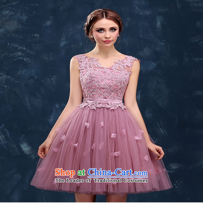 Evening Dress Short, 2015 New wedding dresses summer shoulders V-Neck marriages bows services betrothal festival the usual zongzi female made color do not return not switch to love, Su-lan , , , shopping on the Internet