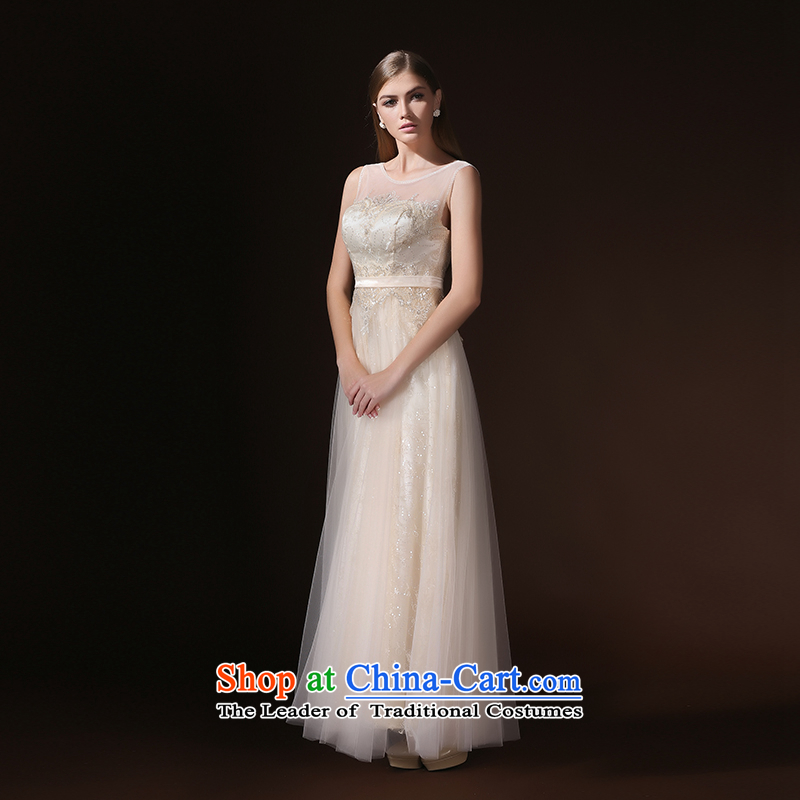 According to Lin Sha 2015 new bride bows Services Mr Ronald Western lace, Champagne evening dresses long champagne color according to Lin Sha.... XL, online shopping