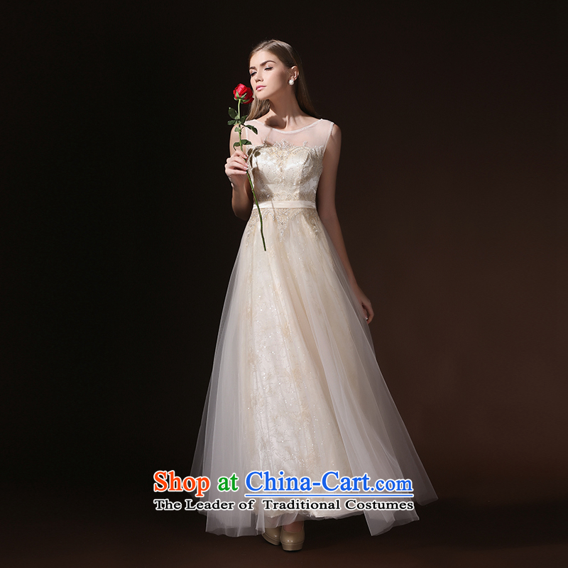 According to Lin Sha 2015 new bride bows Services Mr Ronald Western lace, Champagne evening dresses long champagne color according to Lin Sha.... XL, online shopping