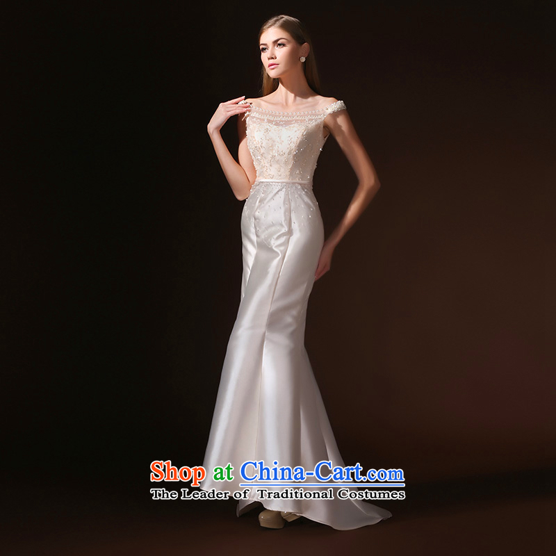 According to Lin Sa 2015 Spring/Summer Ms. new bride wedding dress evening dresses bride bows service     crowsfoot champagne color M, in accordance with RIM , , , lisa shopping on the Internet