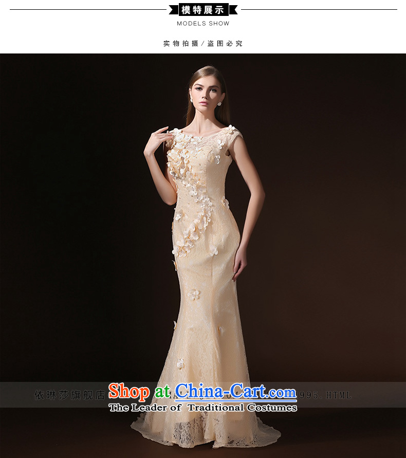 According to Lin Sha 2015 new crowsfoot evening dresses long tail marriages bows to marry her dress and Sau San bows champagne color pictures, prices, XL brand platters! The elections are supplied in the national character of distribution, so action, buy now enjoy more preferential! As soon as possible.