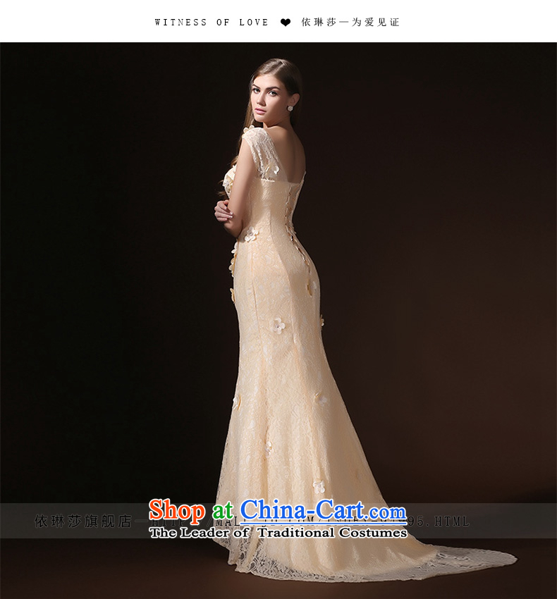 According to Lin Sha 2015 new crowsfoot evening dresses long tail marriages bows to marry her dress and Sau San bows champagne color pictures, prices, XL brand platters! The elections are supplied in the national character of distribution, so action, buy now enjoy more preferential! As soon as possible.