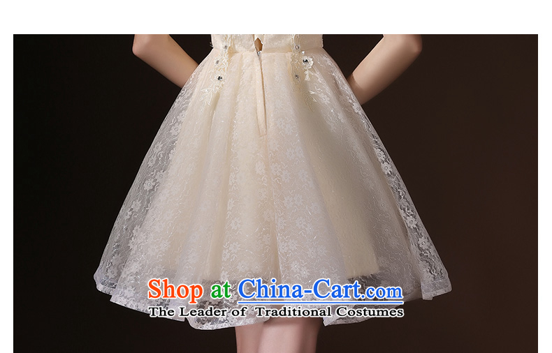 2015 new back bridesmaid dress dresses summer short of sister evening dresses marriages bows serving champagne color S picture, prices, brand platters! The elections are supplied in the national character of distribution, so action, buy now enjoy more preferential! As soon as possible.