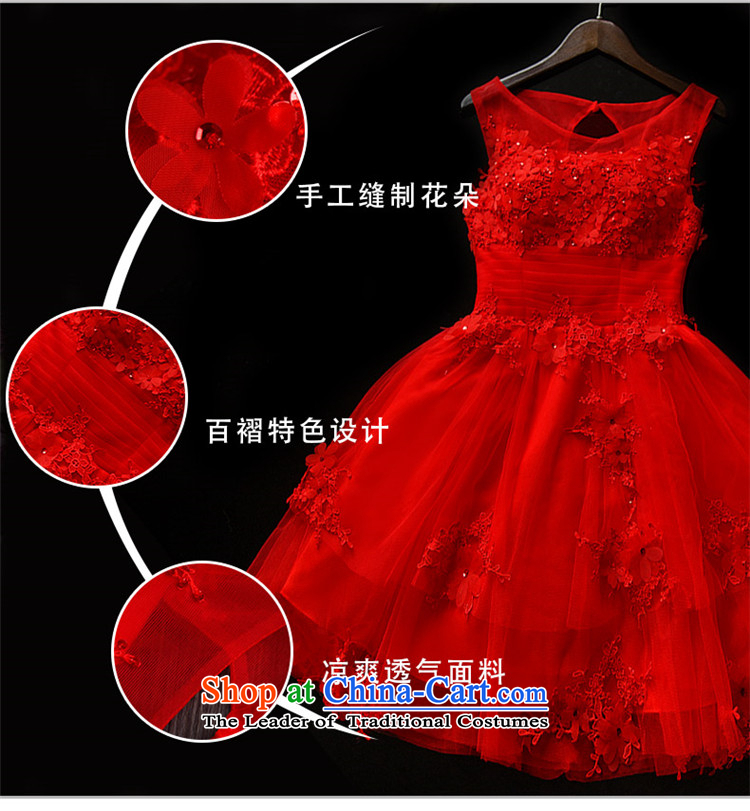 2015 new red short of summer uniforms bows dresses lace Sau San marriages evening dresses bon bon skirt RED M picture, prices, brand platters! The elections are supplied in the national character of distribution, so action, buy now enjoy more preferential! As soon as possible.