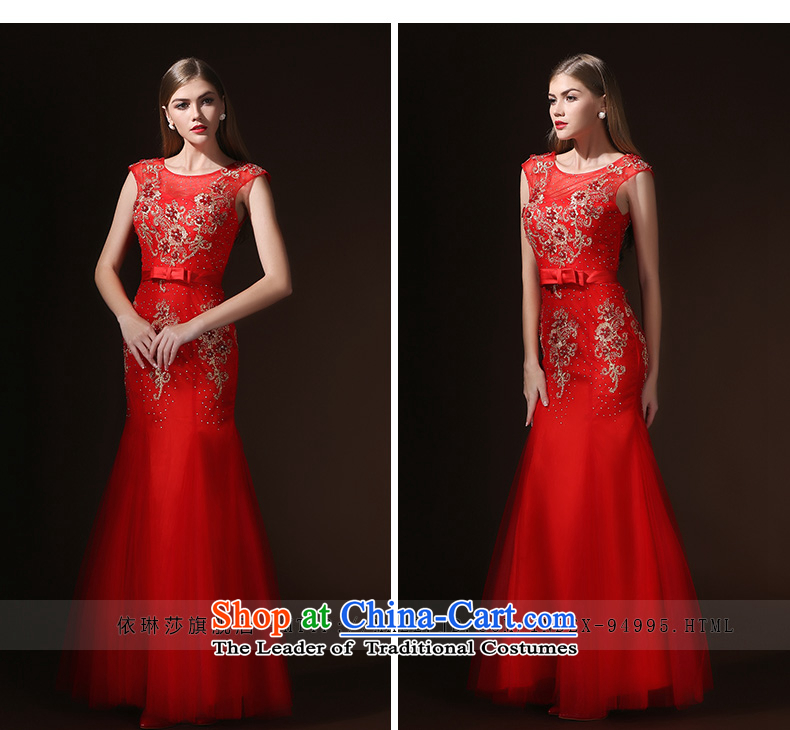 According to Lin Sha 2015 new long red Korean bridal dresses V-Neck bows lace evening dress skirt female red L picture, prices, brand platters! The elections are supplied in the national character of distribution, so action, buy now enjoy more preferential! As soon as possible.