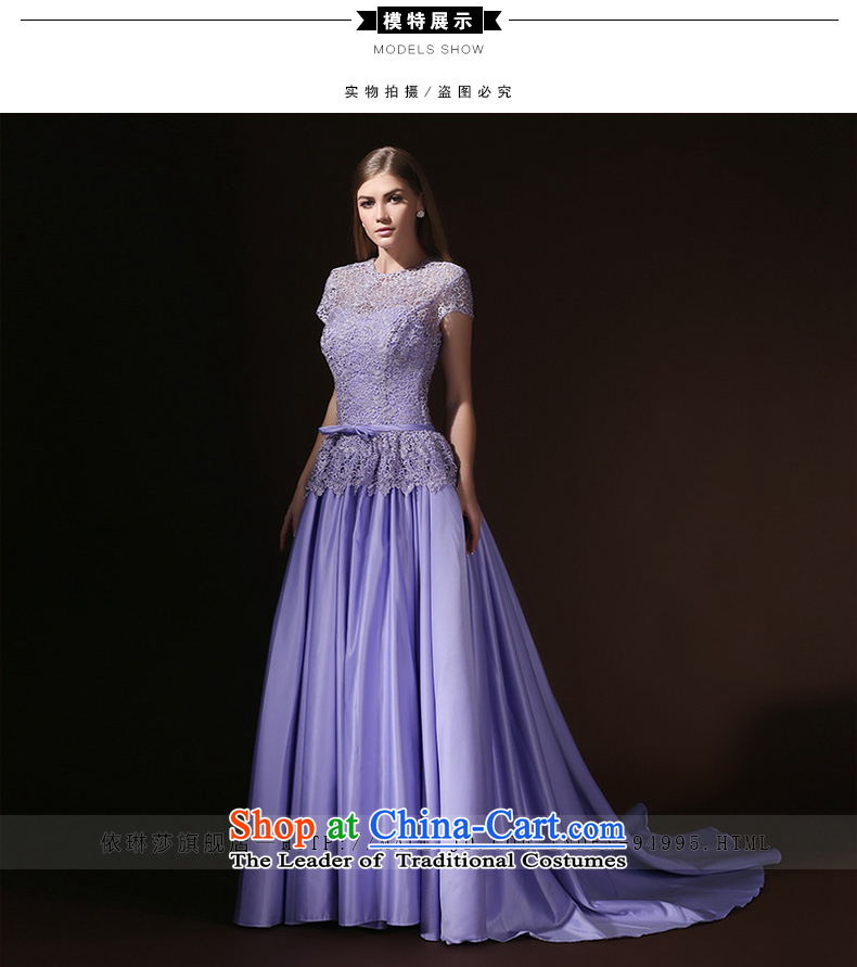 Evening dress new bows services 2015 banquet moderator costumes annual long-tail female dress wiping the chest with a light purple S picture, prices, brand platters! The elections are supplied in the national character of distribution, so action, buy now enjoy more preferential! As soon as possible.