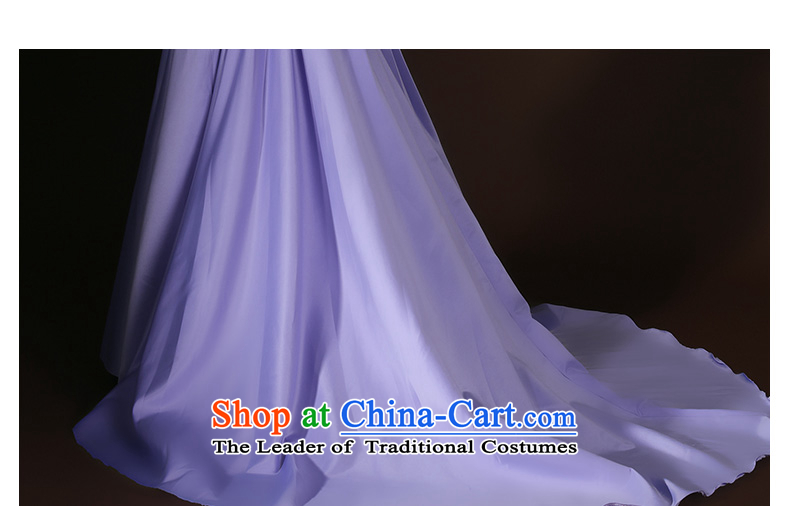 Evening dress new bows services 2015 banquet moderator costumes annual long-tail female dress wiping the chest with a light purple S picture, prices, brand platters! The elections are supplied in the national character of distribution, so action, buy now enjoy more preferential! As soon as possible.