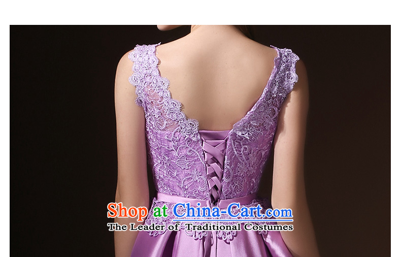 According to Lin Sha 2015 New banquet wedding dresses skirt bridesmaid small dress lace Korean short spring and summer evening dress) light purple XL Photo, prices, brand platters! The elections are supplied in the national character of distribution, so action, buy now enjoy more preferential! As soon as possible.
