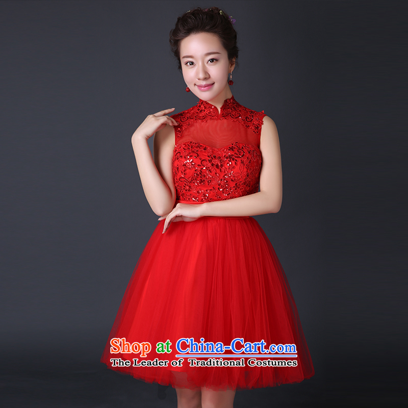Spring 2015 wedding services new stylish Bridal Services bows service, shoulder strap video thin evening dresses in red to be no refund, embroidered bride shopping on the Internet has been pressed.