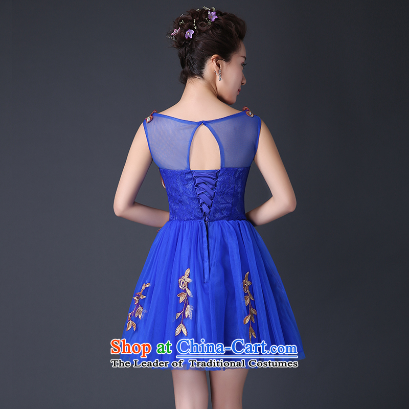 The spring and summer of 2015, the bride new package shoulder video lace bows services thin red short of marriage wedding dress blue tailor-made be no refund, embroidered bride shopping on the Internet has been pressed.