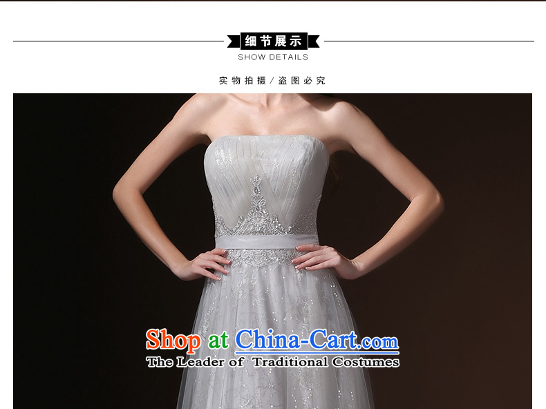 According to Lin Sa high-end custom Smoke Gray wiping the chest evening dresses marriages bows birthday dinner serving long evening dress gray XL Photo, prices, brand platters! The elections are supplied in the national character of distribution, so action, buy now enjoy more preferential! As soon as possible.
