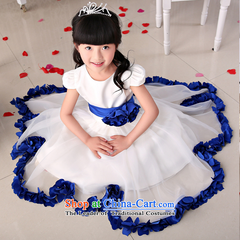 The new 2015 mslover flower girl children dance performances to dress dress wedding dress TZ15058866 blue 14 yards, name of Lisa (MSLOVER) , , , shopping on the Internet