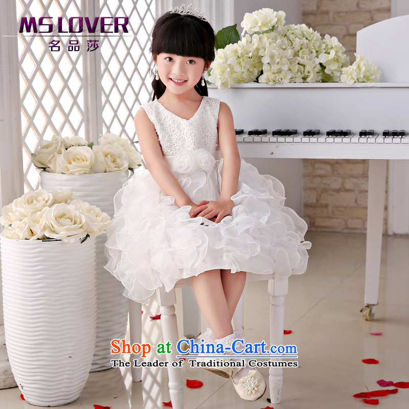 The new 2015 mslover flower girl children dance performances to dress dress wedding dress TZ15058912 ivory 14 yards