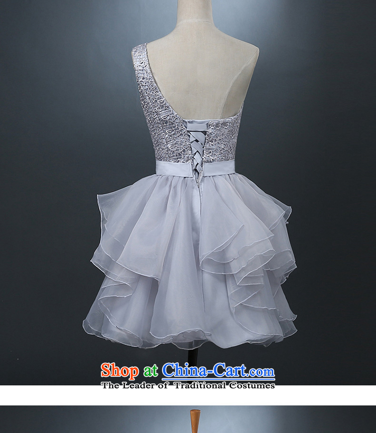 Evening dress short summer 2015) NEW wedding dress light gray shoulder bridesmaid to serve small banquet evening dress Girl s shoulders picture, prices, brand platters! The elections are supplied in the national character of distribution, so action, buy now enjoy more preferential! As soon as possible.