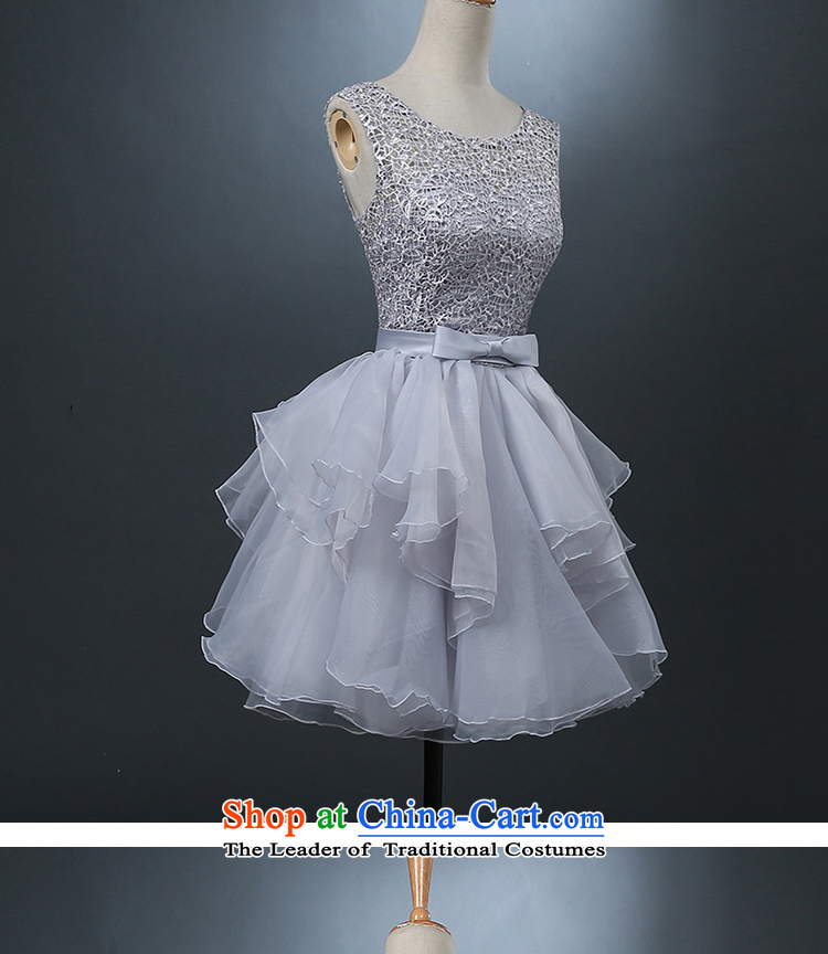 Evening dress short summer 2015) NEW wedding dress light gray shoulder bridesmaid to serve small banquet evening dress Girl s shoulders picture, prices, brand platters! The elections are supplied in the national character of distribution, so action, buy now enjoy more preferential! As soon as possible.