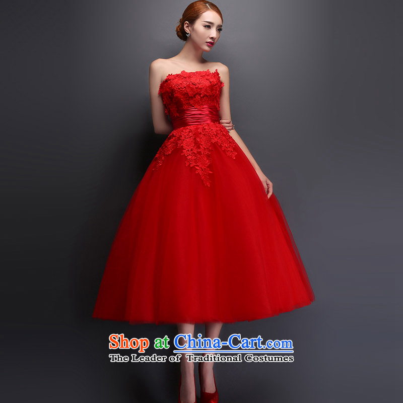 The knot True Love Mary Magdalene chest wedding dresses new 2015 Spring/Summer red lace long marriages bows service, evening dresses red XXL, Chengjia True Love , , , shopping on the Internet