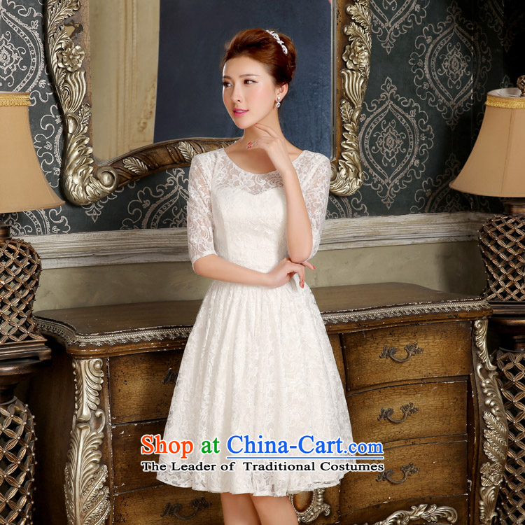 2015 new neck cuff bride bows bridesmaid services services trendy Korea version lace, thin dresses summer White M picture, prices, brand platters! The elections are supplied in the national character of distribution, so action, buy now enjoy more preferential! As soon as possible.