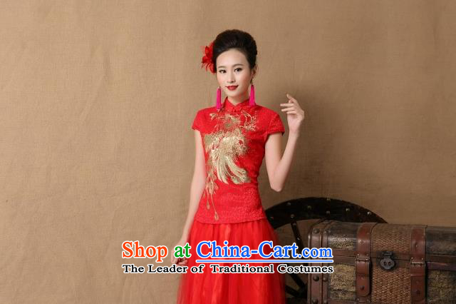 Jia Mei  2015 flower gift cheongsam dress marriages red long bows evening dress stylish 6648# RED M picture, prices, brand platters! The elections are supplied in the national character of distribution, so action, buy now enjoy more preferential! As soon as possible.