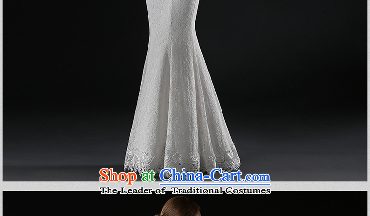 Hillo Lisa (XILUOSHA) wedding dresses the word tail shoulder white wedding dress girl brides bows service 