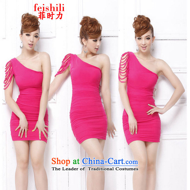 The Philippines, 2015 sexy beauty Beveled Shoulder sauna muzu replacing Miss dresses XJM-5FZE082_8836 red are code, when feishili () , , , shopping on the Internet