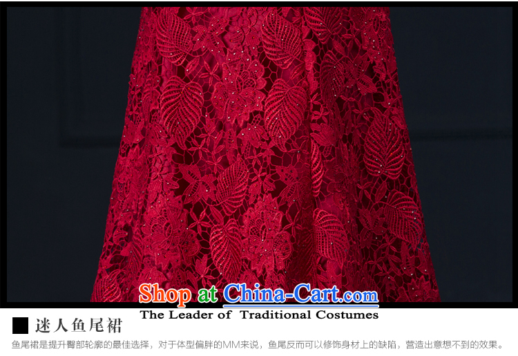 There is a red-yeon wedding dress festive Chinese red aristocratic bows to dress will serve under the auspices of lace shoulders to align the red 6 pictures Sau San, prices, brand platters! The elections are supplied in the national character of distribution, so action, buy now enjoy more preferential! As soon as possible.