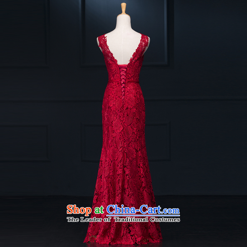 There is a red-yeon wedding dress festive Chinese red aristocratic bows to dress will serve under the auspices of lace shoulders to align the red 6, Sau San is Set , , , shopping on the Internet