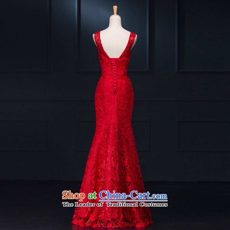 There is a red makeup wedding dresses chinese red aristocratic bows services under the auspices of evening dress will lace Sau San video thin red 4 code, HOC , , , shopping on the Internet