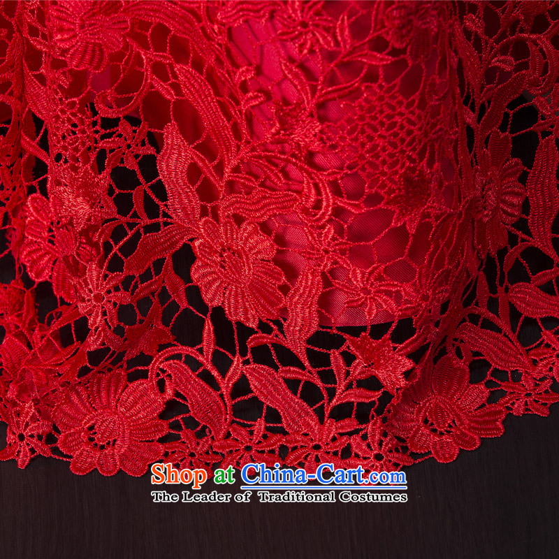 There is a red makeup wedding dresses chinese red aristocratic bows services under the auspices of evening dress will lace Sau San video thin red 4 code, HOC , , , shopping on the Internet