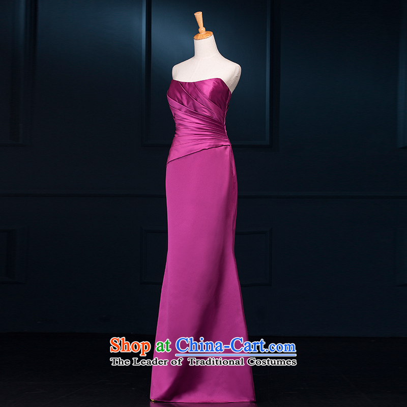 There is a plain language wedding dresses Plum Purple aristocratic bows services under the auspices of evening dress will erase Sau San 2 code of chest purple is Set , , , shopping on the Internet
