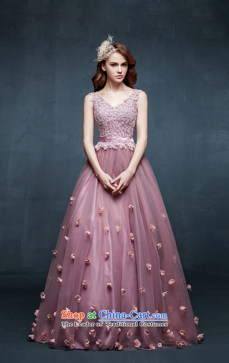 The new 2015 spring/summer long gown shoulders marriages bows to diamond jewelry bridesmaid evening dress pink L picture, prices, brand platters! The elections are supplied in the national character of distribution, so action, buy now enjoy more preferential! As soon as possible.