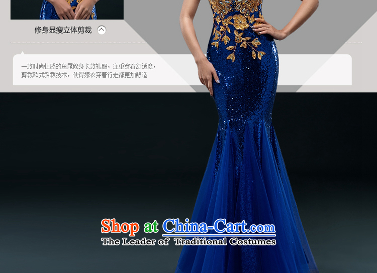 Hillo XILUOSHA Lisa (dress) banquet 2015 new long summer evening crowsfoot Sau San marriages bows to the moderator dress blue XXL picture, prices, brand platters! The elections are supplied in the national character of distribution, so action, buy now enjoy more preferential! As soon as possible.