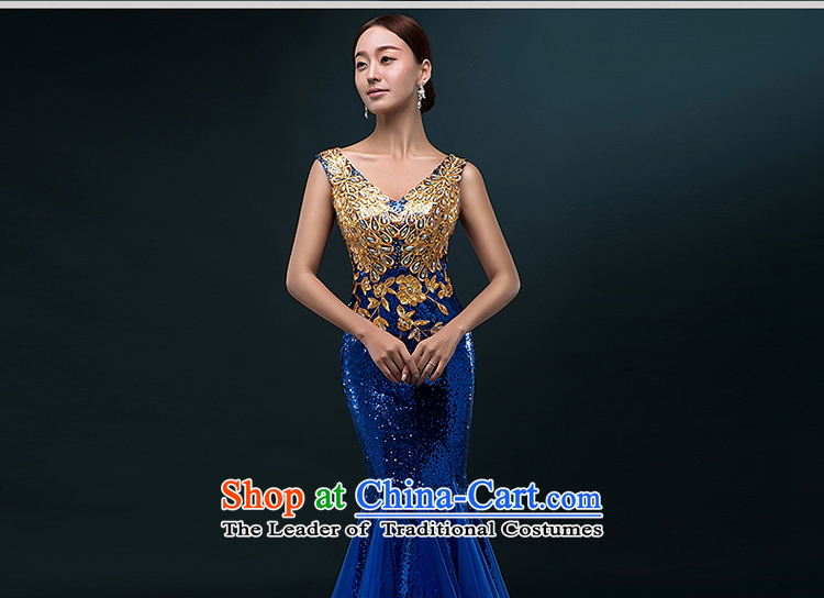 Hillo XILUOSHA Lisa (dress) banquet 2015 new long summer evening crowsfoot Sau San marriages bows to the moderator dress blue XXL picture, prices, brand platters! The elections are supplied in the national character of distribution, so action, buy now enjoy more preferential! As soon as possible.