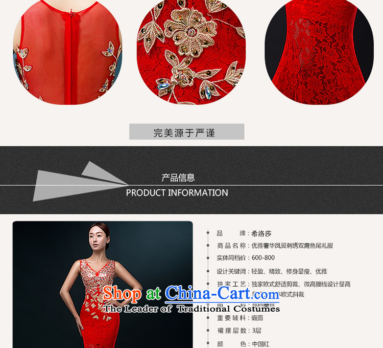 Hillo XILUOSHA Lisa (dress) banquet 2015 new summer long engraving evening lace marriages bows to Sau San crowsfoot RED M picture, prices, brand platters! The elections are supplied in the national character of distribution, so action, buy now enjoy more preferential! As soon as possible.