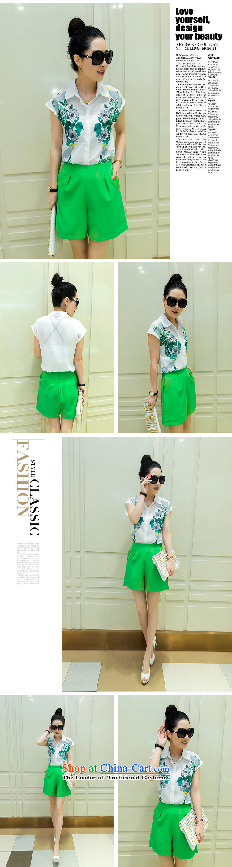 Summer Aristocratic women's two kit sweet fresh small short-sleeved T-shirt and shorts package width Office5309 light green XXL picture, prices, brand platters! The elections are supplied in the national character of distribution, so action, buy now enjoy more preferential! As soon as possible.