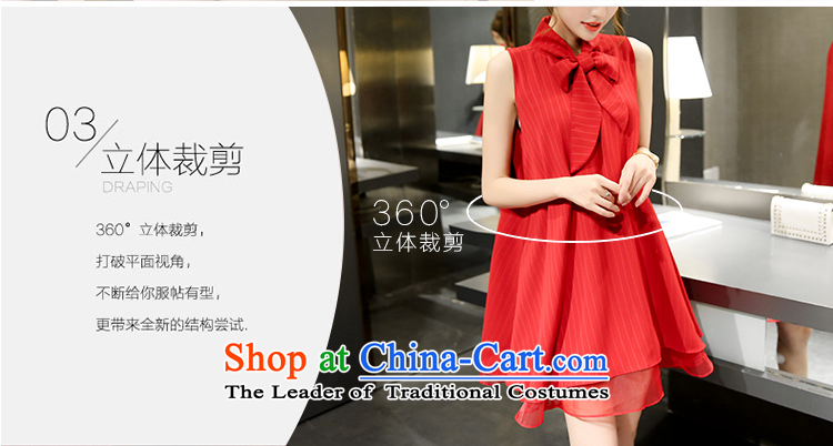 2015 new summer of European root yarn bow tie chiffon dresses Korean female relaxd A Skirt 1717 RED M picture, prices, brand platters! The elections are supplied in the national character of distribution, so action, buy now enjoy more preferential! As soon as possible.