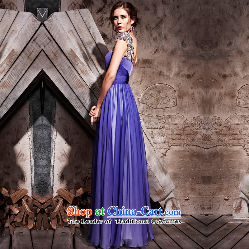 Creative Fox evening dresses shoulder noble purple jackets Beveled Shoulder and long gown stage performances dress Red Carpet Dress Suit skirt 81156 under the auspices of purple XXL, creative Fox (coniefox) , , , shopping on the Internet