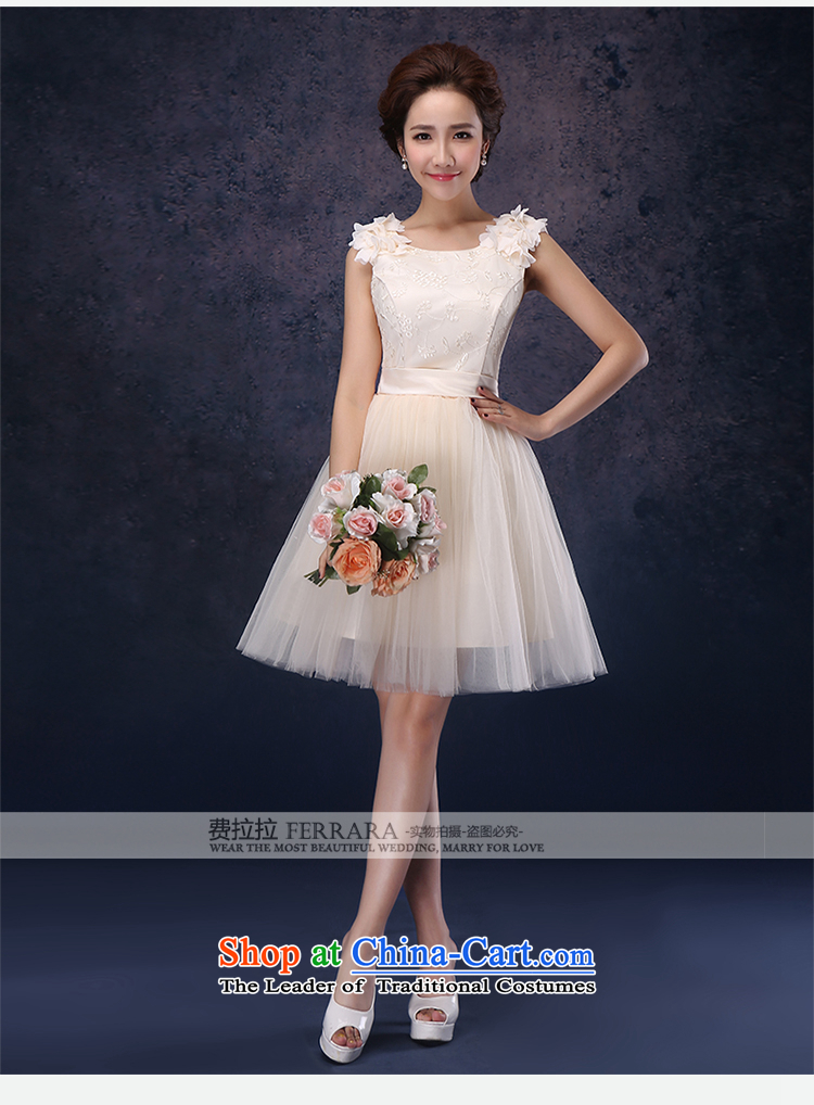 Ferrara dress 2014 new bride short of red bows to dress marriage princess bridesmaid small dress champagne color M Suzhou shipment picture, prices, brand platters! The elections are supplied in the national character of distribution, so action, buy now enjoy more preferential! As soon as possible.