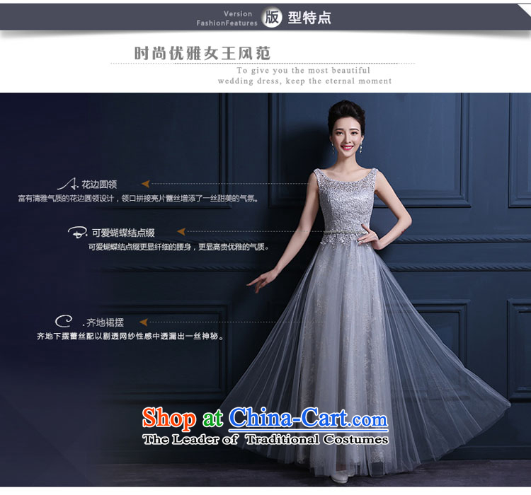 The Korean version of the new 2015 banquet will moderator dress skirt long Sau San evening dresses dresses spring and summer Female Light Gray M picture, prices, brand platters! The elections are supplied in the national character of distribution, so action, buy now enjoy more preferential! As soon as possible.