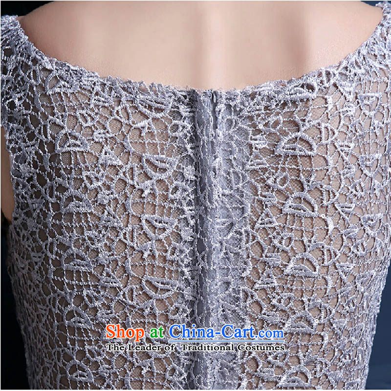The Korean version of the new 2015 banquet will moderator dress skirt long Sau San evening dresses dresses spring and summer Female Light Gray M, pure love bamboo yarn , , , shopping on the Internet