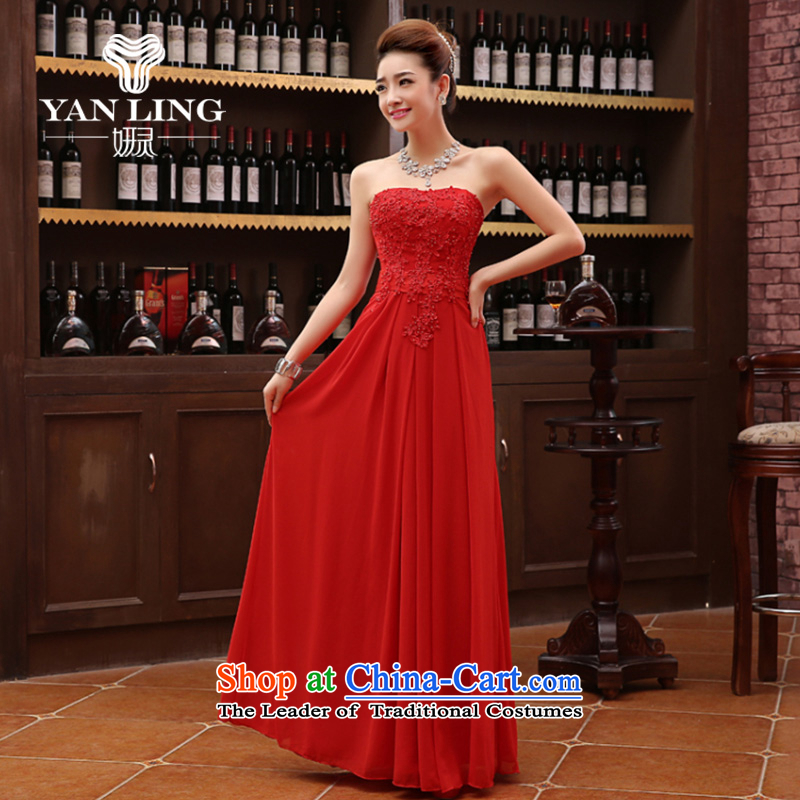 Charlene Choi Spirit in autumn and winter bridesmaid dress red evening dresses skirts sister 2015 new wedding dresses, bridesmaid long red XL, Charlene Choi spirit has been pressed shopping on the Internet