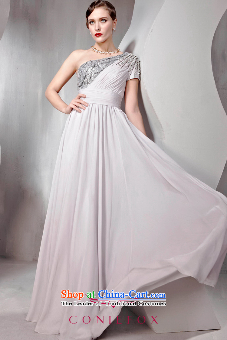 The kitsune dress creative new high-back under the auspices of dress shoulder water drilling bride wedding dress welcome drink service evening service will long skirt 56809 Light Gray S picture, prices, brand platters! The elections are supplied in the national character of distribution, so action, buy now enjoy more preferential! As soon as possible.