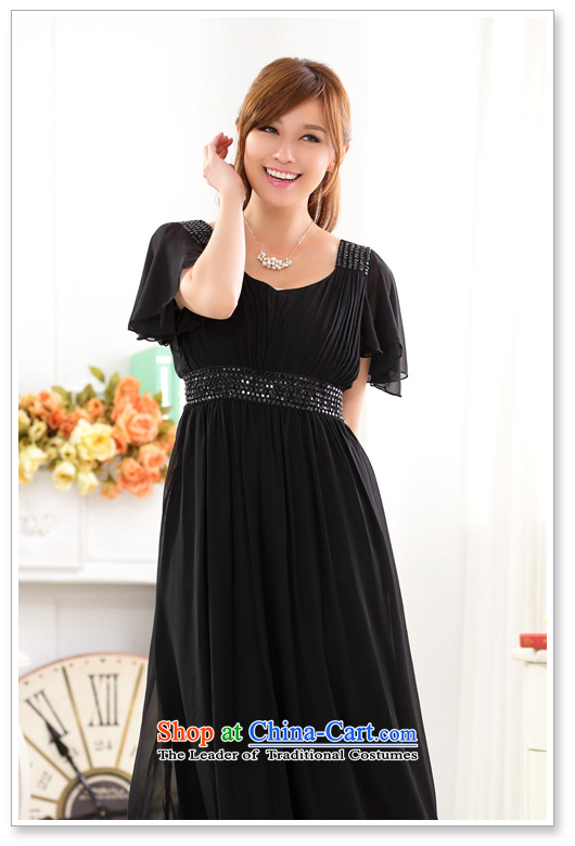 V-Neck nail pearl JK2 chiffon black shoulder length skirts large banquet evening thick sister long gown champagne color 2XL recommendations about 155 pictures, prices, brand platters! The elections are supplied in the national character of distribution, so action, buy now enjoy more preferential! As soon as possible.