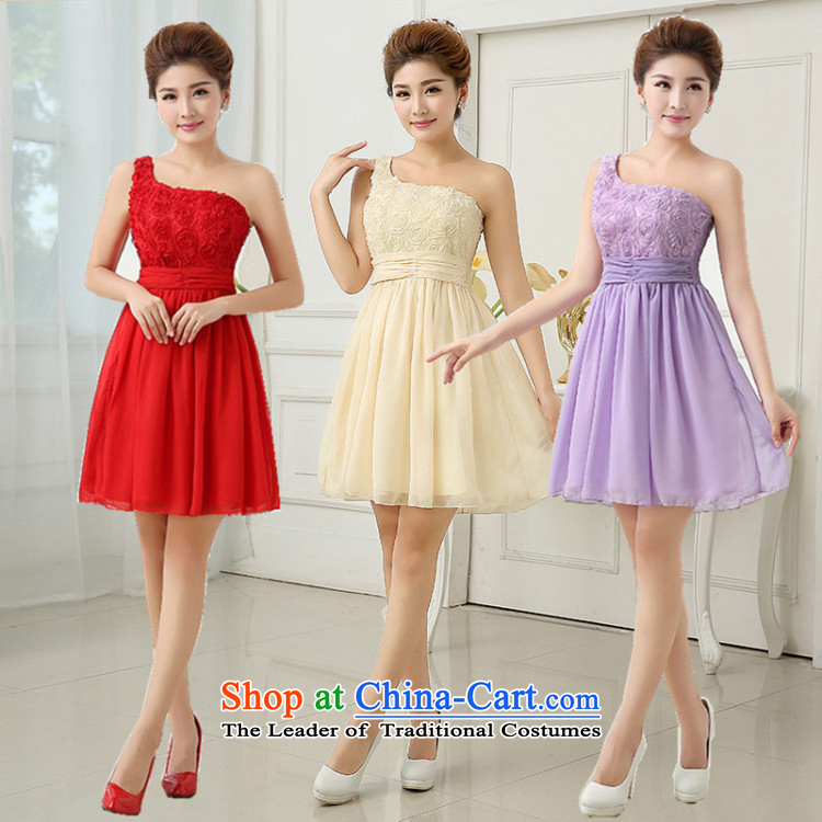 Optimize Hong-short single shoulder bridesmaid dresses and chest bridesmaid mission sister married Korean small dress bows mz2104 purple are code picture, prices, brand platters! The elections are supplied in the national character of distribution, so action, buy now enjoy more preferential! As soon as possible.