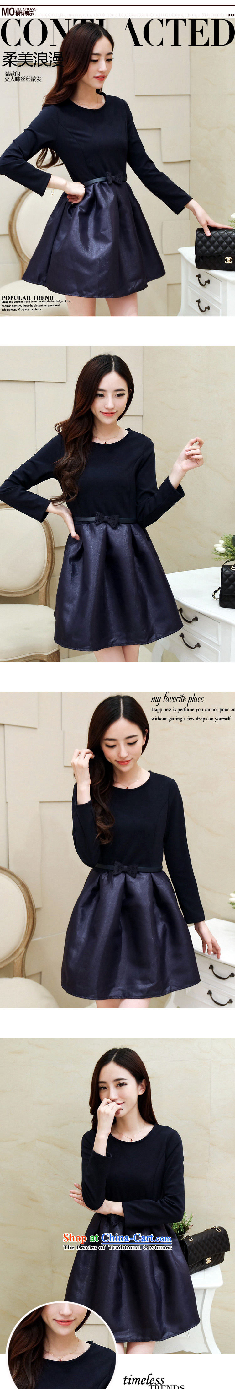 Hao Kai Chun Korean blue video thin, forming the Sau San dresses everyday dress skirt blue skirt + belt M picture, prices, brand platters! The elections are supplied in the national character of distribution, so action, buy now enjoy more preferential! As soon as possible.