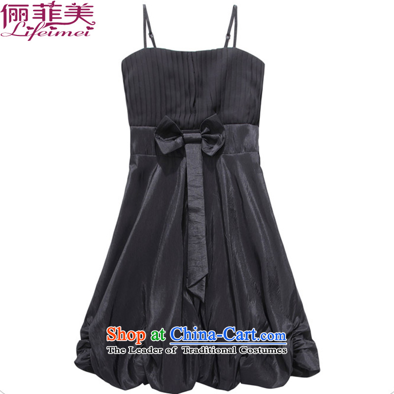 158 and 2015 version of Korea summer straps irrepressible princess chest pressure folds large Foutune of lanterns skirt small dress dresses are suitable for 85-115 black code, 158 and shopping on the Internet has been pressed.