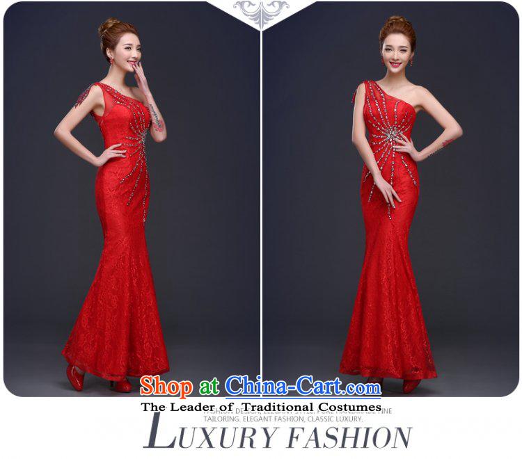 Ting Beverly Ballroom evening dresses 2015 winter is long, the new bride crowsfoot shoulder to drink red wedding dress female Red Ms. XL Photo, prices, brand platters! The elections are supplied in the national character of distribution, so action, buy now enjoy more preferential! As soon as possible.