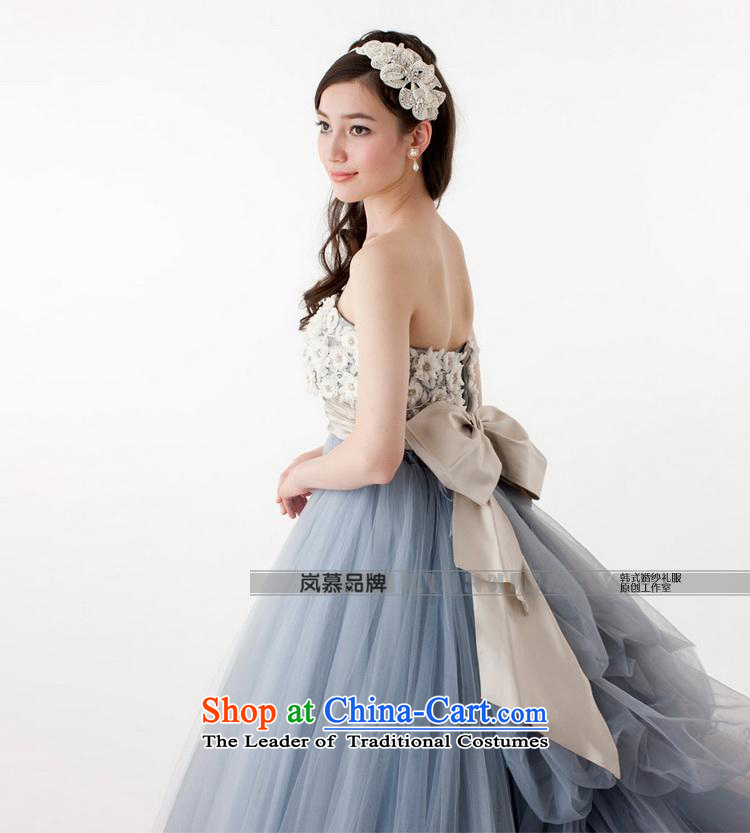 The sponsors of the 2015 New original Korean wrapped chest bon bon skirt blue-gray bride dress uniform ceremony followed other colors will please contact Customer Service 80 waist 64 chest PUERTORRICANS picture, prices, brand platters! The elections are supplied in the national character of distribution, so action, buy now enjoy more preferential! As soon as possible.
